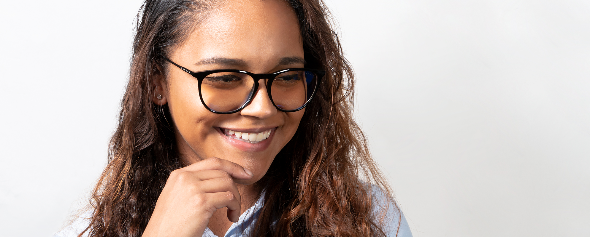 Black rim top glasses style