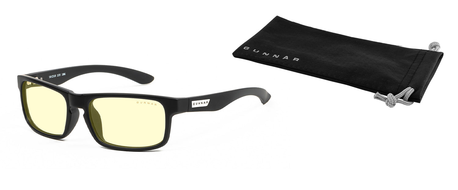 Gunnar RX Enigma Prescription Blue Light Blocking Glasses for Gaming Computers. Onyx Frame Prescription RX Lens. Prevent Digital Eye Strain