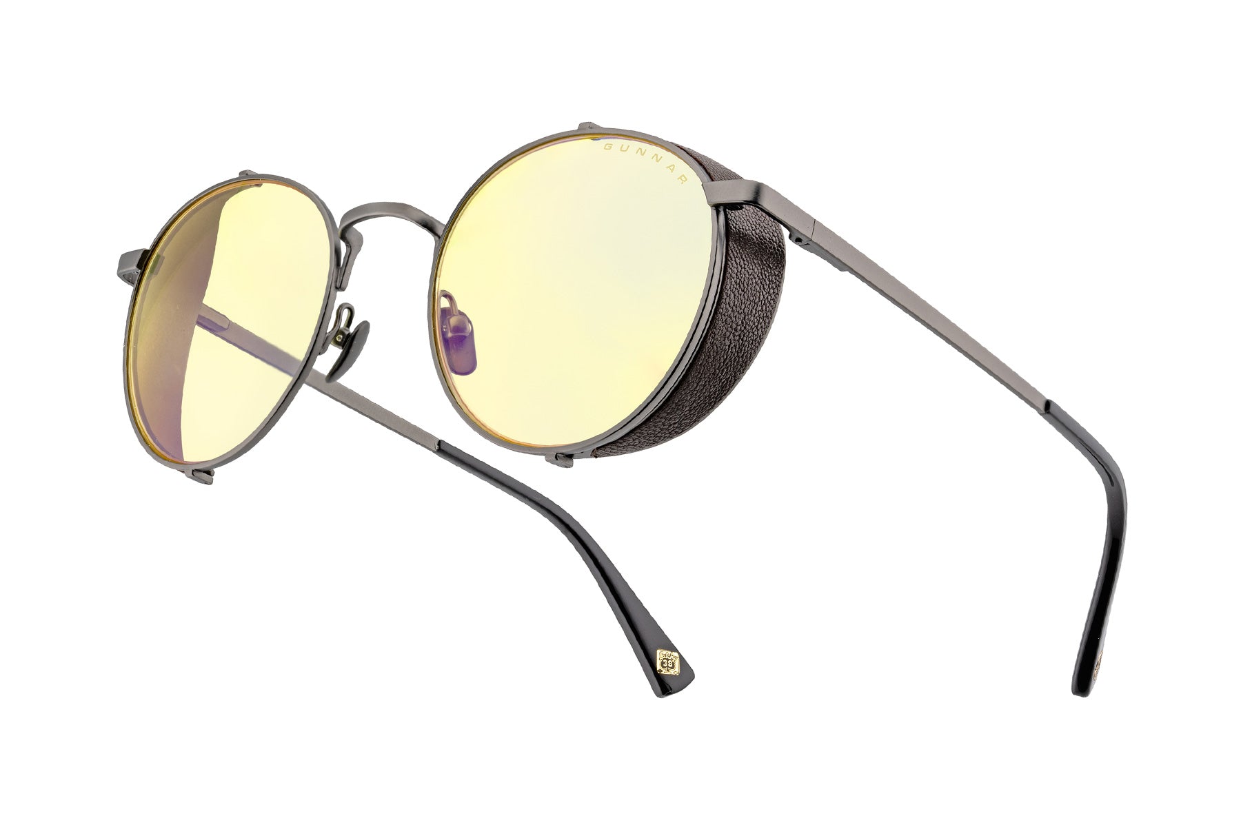 Lunettes GUNNAR Fallout Lucky 38 monture argentée verres ambrés