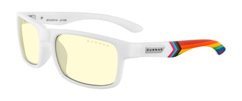 white Enigma Pride glasses
