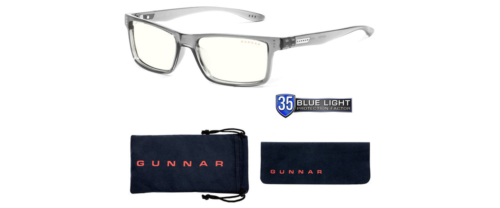 GUNNAR VERTEX READER +2.0 Computer Glasses – Onyx Black With Clear Tint Lens, Unisex